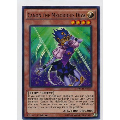 YuGiOh The New Challengers NECH-EN004 Canon The Melodious Diva 1st Edition