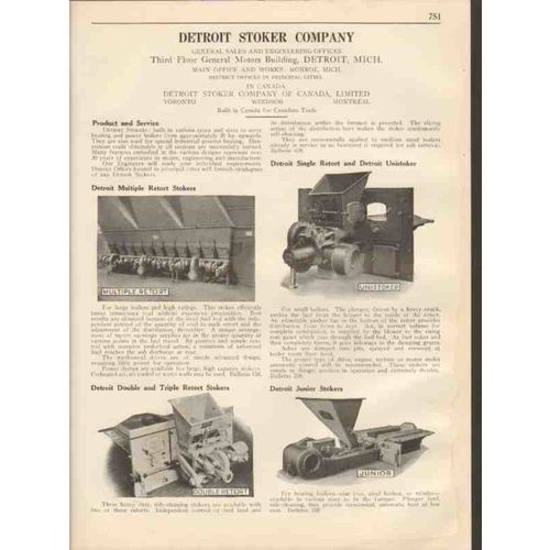 detroit stoker company 1931 multiple retort unistoker vintage catalog