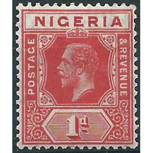 Nigeria 1916 SG2a 1d Scarlet Mounted Mint . . ..