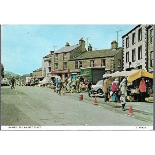 Hawes, N Yorkshire - Market Place - Judges postcard c.1980s