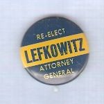 New York Attorney General Candidate: Lefkowitz Political Campaign Button~1