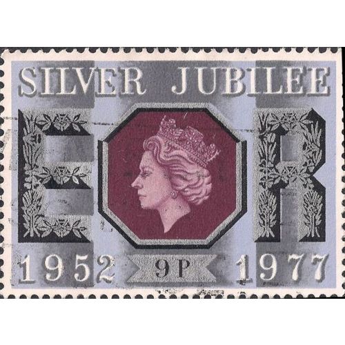 GB, Silver Jubilee, HM Queen, silver 1977, 9p