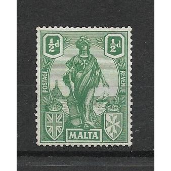 Malta.SG124 1/2d Green.Mounted Mint.Dec19