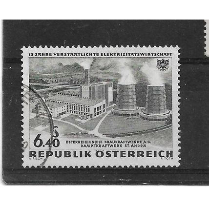 Austria.SG1385 6s 40 St.Andra Power Station.Fine Used.Aug22b