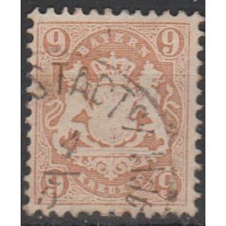 Mi: 28y used 1873 Bavaria Cat € 5