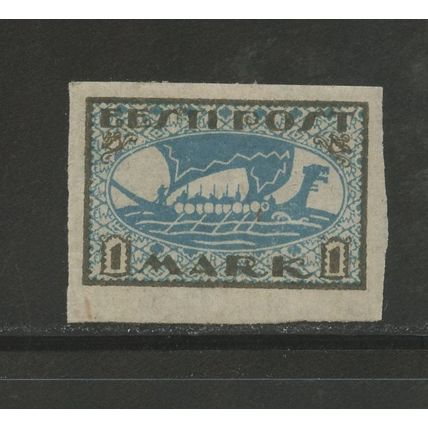 Estonia 34A, 1920 Viking Ship, VF, Mint, LH, HR, DG (EST493)
