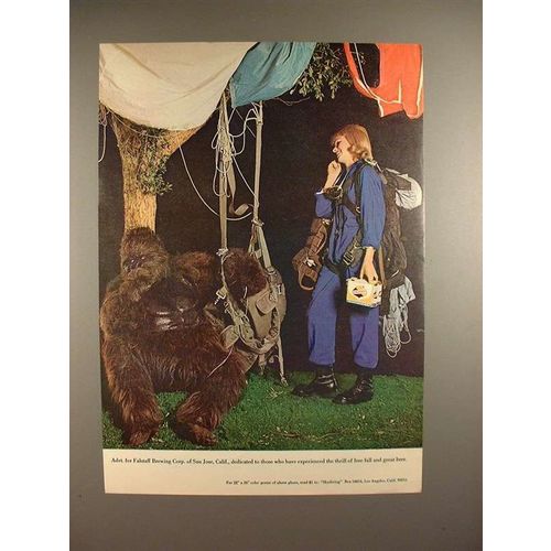 1965 Falstaff Beer Ad - Skydiving - Free Fall!