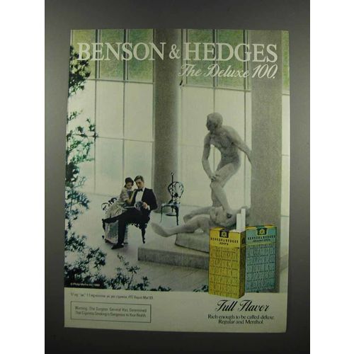 1983 Benson & Hedges Deluxe 100's Cigarettes Ad
