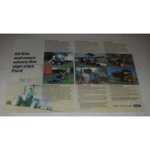 1985 Ford Ad - Tractors, Commercial Mowers, Loader