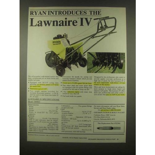 1985 Ryan Lawnaire IV Aerator Ad