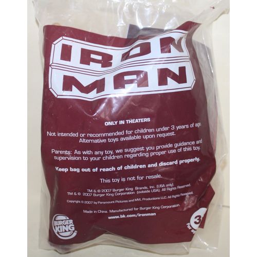 2007 Burger King Iron Man Balance Blast Iron Man Mint in Package