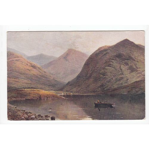 Crummock Water and Whiteless Pike Cumbria A de Breanski Art Postcard 2633