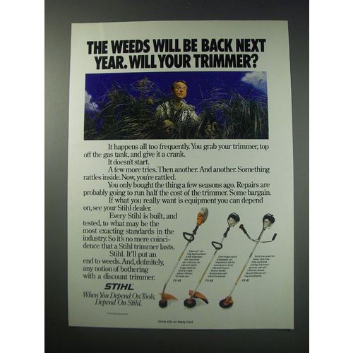 1991 Stihl Trimmers: FS-40, FS-66 and FS-81 Ad - The weeds will be back