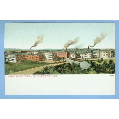 MA Worcester Norton Emery Wheel Co View Of Large Factory Complex~1006