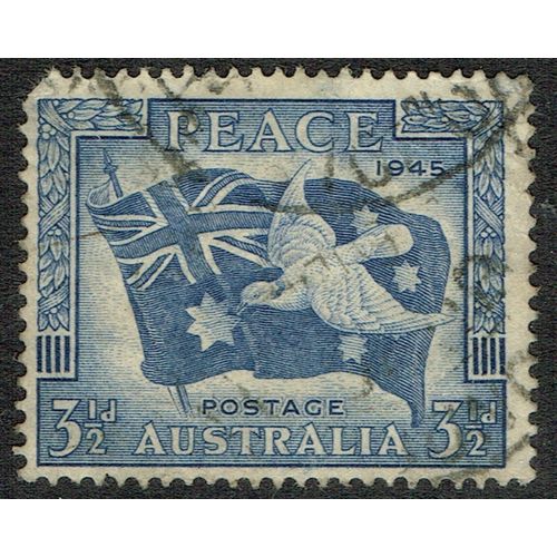 Australia 1946 Victory Commemoration 3 ½d Blue SG214 FU