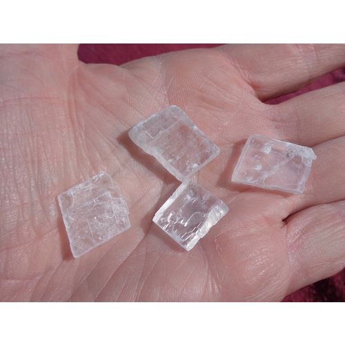 L Optical Calcite 4 Pcs Iceland Spar Crystal Gridding Metaphysical Spiritual