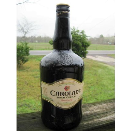 Empty Carolans Irish Cream 1.75 Liter Dark Brown Amber Glass Jug Bottle Craft