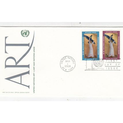 United Nations 1968 Art FDC New York cancel Unaddressed VGC