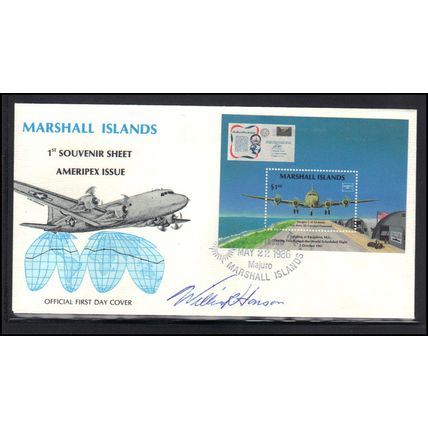 FDC Marshall Islands Aircraft Souvenir Sheet (Cachet-U/A) Box0353