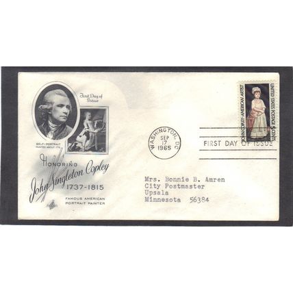 FDC Art Craft 1273 5c John Copley (Cachet-Typed/A) CV40553