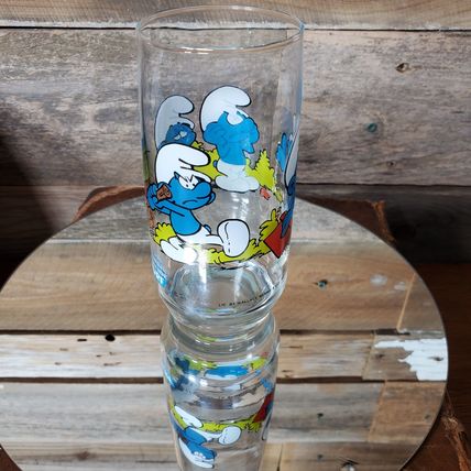 Brainy Smurf - 1982 Hardees Collectible Smurf Tumbler Water Glass