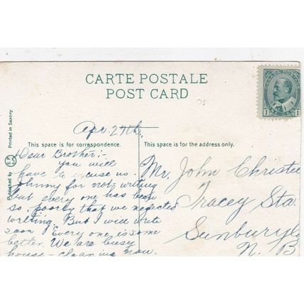 Canada Greetings card vintage Postcard posted VGC