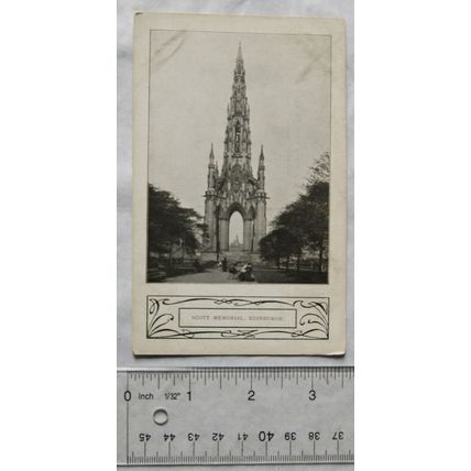 vintage postcard Scott Memorial, Edinburgh