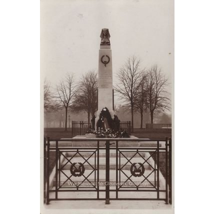 War Memorial 5th Gloucesters Gloucester Military RPC Postcard