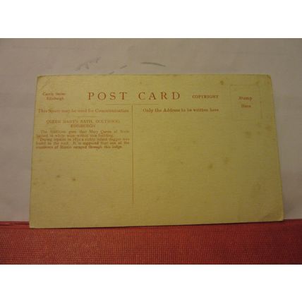 QUEEN MARY'S BATH, HOLYROOD, EDINBURGH vintage unused postcard =