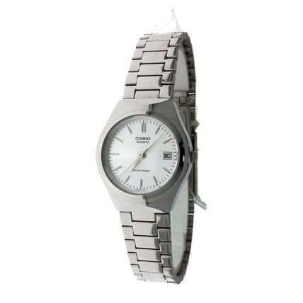 NEW Casio Ladies Round White Dial Date Metal Wristwatch Watch LTP1170A 7ARDF