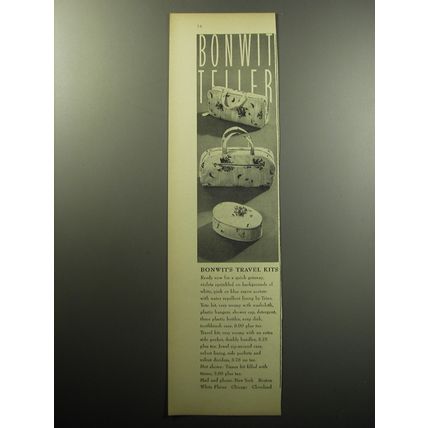 1957 Bonwit Teller Trina Travel Kits Advertisement
