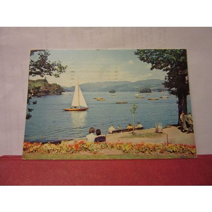 WINDERMERE, WESTMORLAND used vintage postcard J.Arthur Dixon 1975 pm =