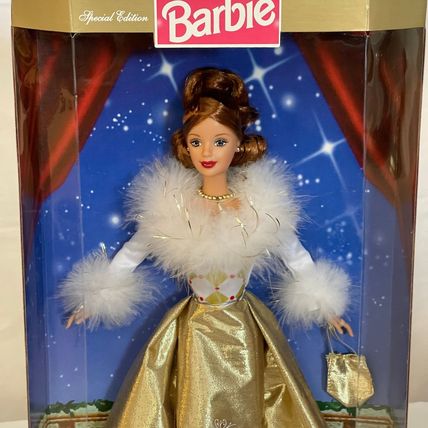 Mattel 1998 Golden Waltz Special Edition Barbie Doll Gold Dress #23220