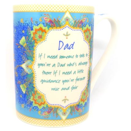 Dad Mug Fine China with Verse Comes Boxed Fathers Day Gift 10.5 CM Tableware