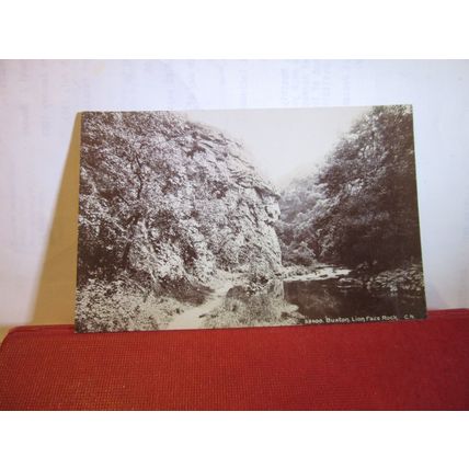 LION FACE ROCK, BUXTON, DERBYSHIRE antique postcard by I M White, Matlock bath =