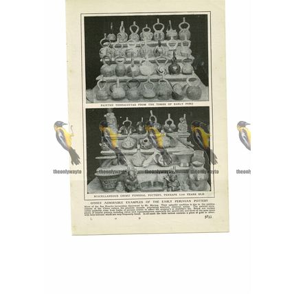 Pottery from Pre-Inca Civilisations (2), Peru, Book Illustration (Print), 1909