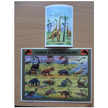 Tanzania 1994 World of Dinosaurs Dinosaures 1 sheets + 1 souvenir MNH**