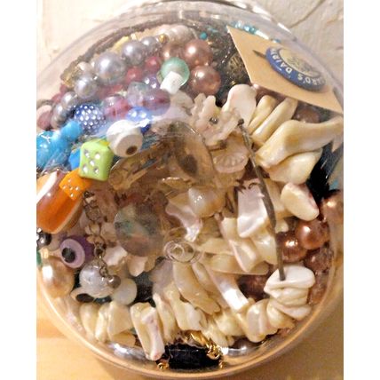 Assorted 1.82 lb Jar of Women's Fashion Costume Jewelry Necklaces Bracelets Pins