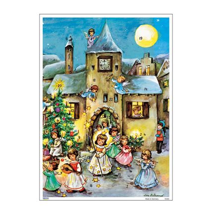 10065 - Korsch Advent - Angel Parade - 11.5"H x 8"W x .1"D