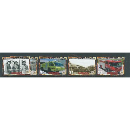 barbados stamps sg1281 sg 1281 fire service mnh set 2005