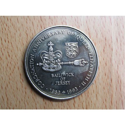 Jersey 1993 Elizabeth ll £2 Anniversary Coin