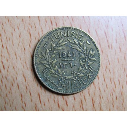 Tunisia 1941 1 Franc Coin