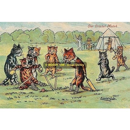 rp10201 - Louis Wain Cats - Our Cricket Match - print 6x4