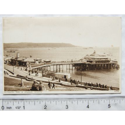 vintage postcard Plymouth Pier & Staddon Heights