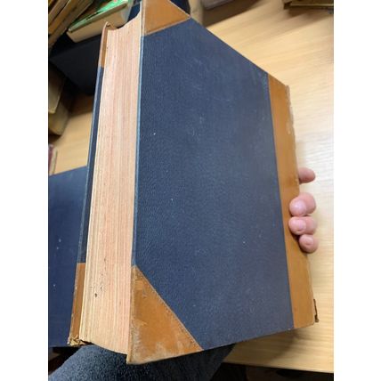 1904 PUNCH MAGAZINE BOUND VOLUMES HEAVY 2.9kg LEATHER ANTIQUE BOOK (P14)