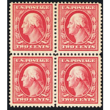 375, Mint NH 2¢ VF Block of Four Stamps SCV $56 - Stuart Katz