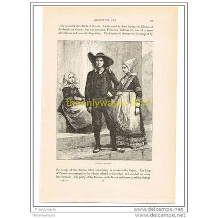 BRETON PEASANTS, FRANCE, c1787, Illustration, c1870