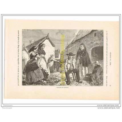 PEASANTS OF AUVERGNE, FRANCE, c1788, Illustration, c1870