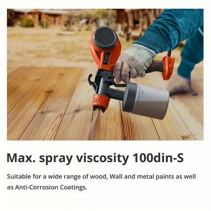 Tilswall HVLP Electric Paint Sprayer – Alien 500 Spray Gun with 4 Nozzles & 3