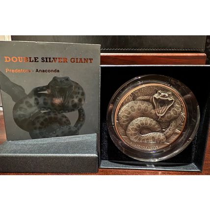 10 Gram Silver-145 Gram Copper Collectible Giant Anaconda Predator Only 500 Made